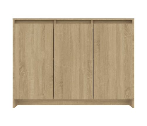 Aparador de madera contrachapada roble Sonoma 102x33x75 cm