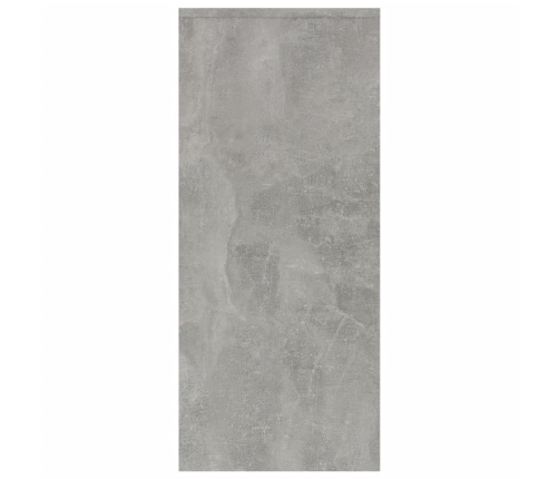 Aparador de madera contrachapada gris hormigón 102x33x75 cm