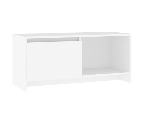 Mueble para TV de madera contrachapada blanco 90x35x40 cm