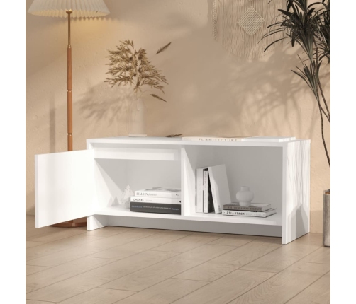 Mueble para TV de madera contrachapada blanco 90x35x40 cm