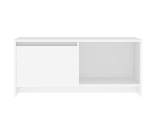 Mueble para TV de madera contrachapada blanco 90x35x40 cm