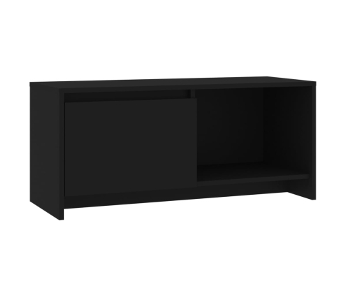 Mueble para TV madera contrachapada negro 90x35x40 cm