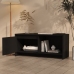 Mueble para TV madera contrachapada negro 90x35x40 cm