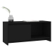 Mueble para TV madera contrachapada negro 90x35x40 cm