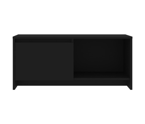 Mueble para TV madera contrachapada negro 90x35x40 cm