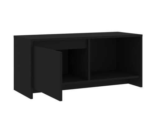 Mueble para TV madera contrachapada negro 90x35x40 cm