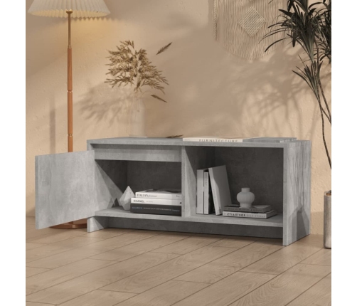 Mueble para TV madera contrachapada gris hormigón 90x35x40 cm