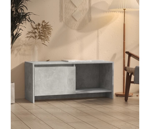 Mueble para TV madera contrachapada gris hormigón 90x35x40 cm