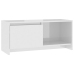 vidaXL Mueble de TV madera contrachapada blanco brillante 90x35x40 cm