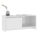 vidaXL Mueble de TV madera contrachapada blanco brillante 90x35x40 cm