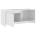 vidaXL Mueble de TV madera contrachapada blanco brillante 90x35x40 cm