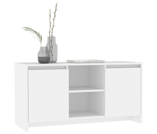 Mueble para TV madera contrachapada blanco 102x37,5x52,5 cm