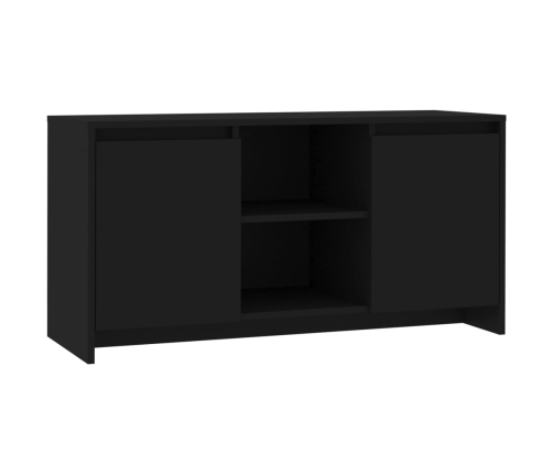 Mueble para TV madera contrachapada negro 102x37,5x52,5 cm