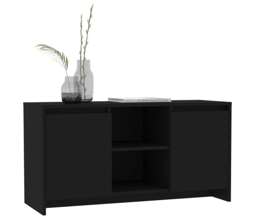 Mueble para TV madera contrachapada negro 102x37,5x52,5 cm