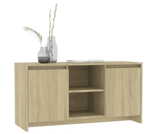 vidaXL Mueble de TV madera contrachapada roble Sonoma 102x37,5x52,5 cm