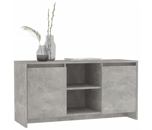 vidaXL Mueble de TV madera contrachapada gris hormigón 102x37,5x52,5cm