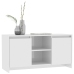 Mueble de TV madera contrachapada blanco brillo 102x37,5x52,5cm