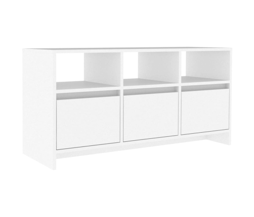 Mueble para TV madera contrachapada blanco 102x37,5x52,5 cm