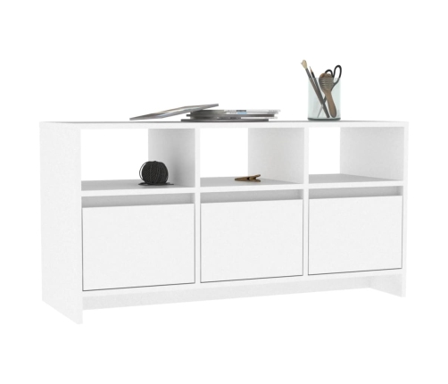 Mueble para TV madera contrachapada blanco 102x37,5x52,5 cm