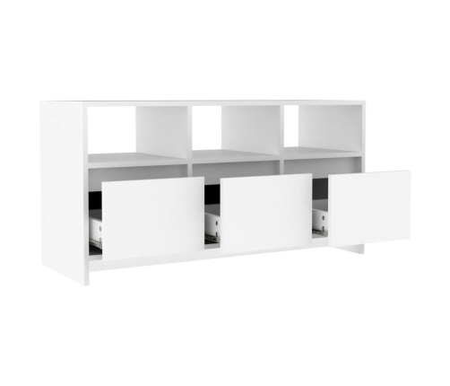 Mueble para TV madera contrachapada blanco 102x37,5x52,5 cm