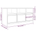 Mueble para TV madera contrachapada blanco 102x37,5x52,5 cm