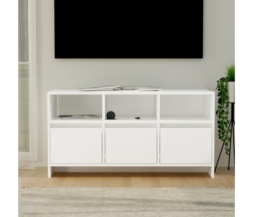 Mueble para TV madera contrachapada blanco 102x37,5x52,5 cm