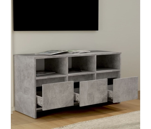 Mueble de TV madera contrachapada gris hormigón 102x37,5x52,5cm