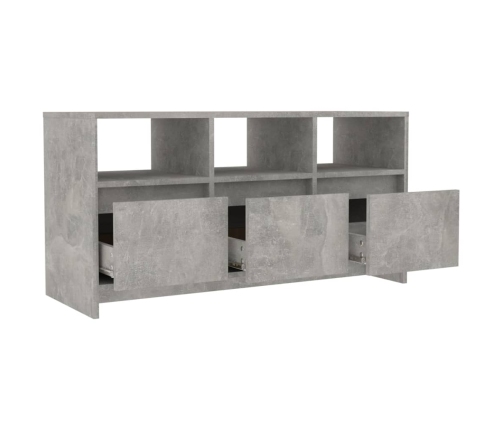 Mueble de TV madera contrachapada gris hormigón 102x37,5x52,5cm