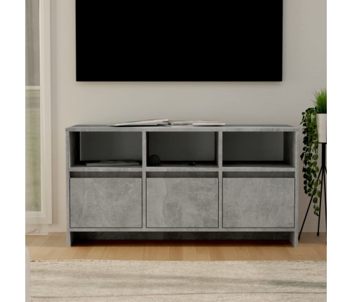 Mueble de TV madera contrachapada gris hormigón 102x37,5x52,5cm