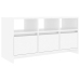 vidaXL Mueble de TV madera contrachapada blanco brillo 102x37,5x52,5cm