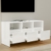 vidaXL Mueble de TV madera contrachapada blanco brillo 102x37,5x52,5cm