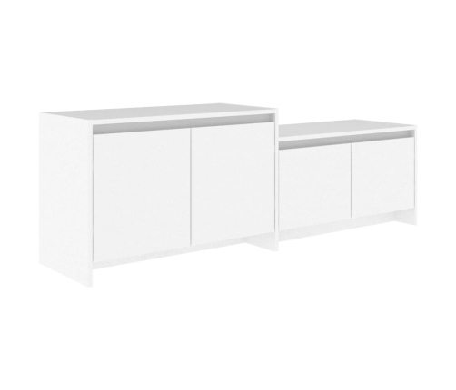 Mueble para TV madera contrachapada blanco 146,5x35x50 cm