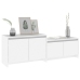 Mueble para TV madera contrachapada blanco 146,5x35x50 cm