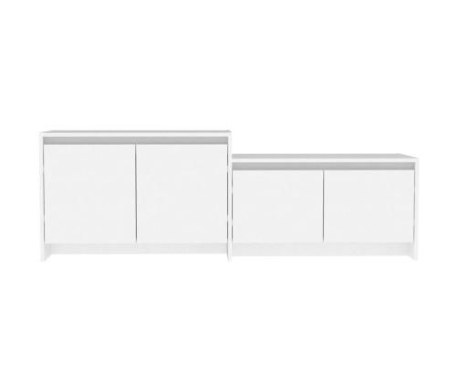 Mueble para TV madera contrachapada blanco 146,5x35x50 cm