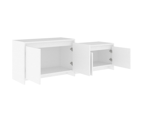 Mueble para TV madera contrachapada blanco 146,5x35x50 cm