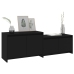 Mueble para TV madera contrachapada negro 146,5x35x50 cm