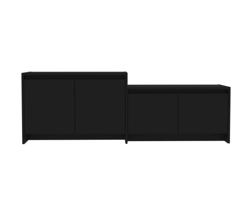 Mueble para TV madera contrachapada negro 146,5x35x50 cm