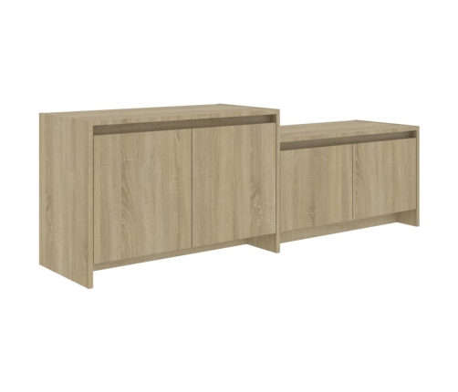 vidaXL Mueble para TV madera contrachapada roble Sonoma 146,5x35x50 cm