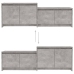 vidaXL Mueble de TV madera contrachapada gris hormigón 146,5x35x50 cm