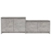 vidaXL Mueble de TV madera contrachapada gris hormigón 146,5x35x50 cm