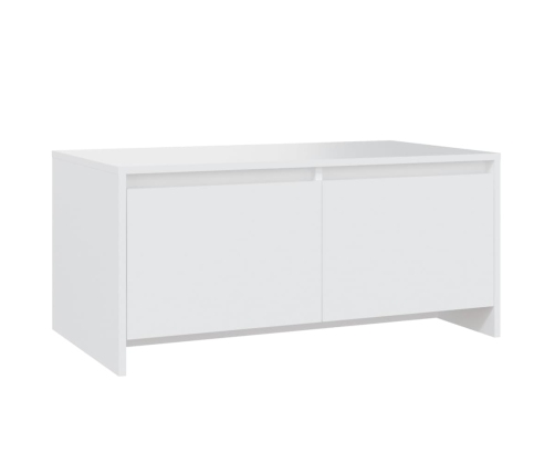 vidaXL Mesa de centro madera contrachapada blanco 90x50x41,5 cm