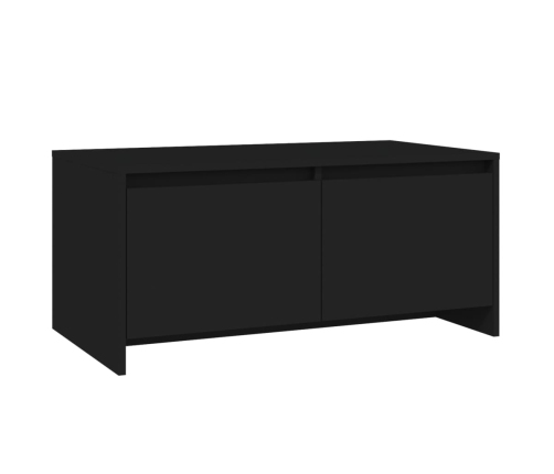 vidaXL Mesa de centro madera de ingeniería negra 90x50x41,5 cm