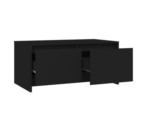 vidaXL Mesa de centro madera de ingeniería negra 90x50x41,5 cm