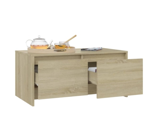 Mesa de centro madera de ingeniería roble Sonoma 90x50x41,5 cm