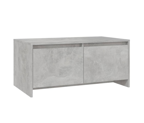 Mesa de centro madera de ingeniería gris hormigón 90x50x41,5 cm