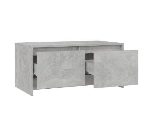 Mesa de centro madera de ingeniería gris hormigón 90x50x41,5 cm