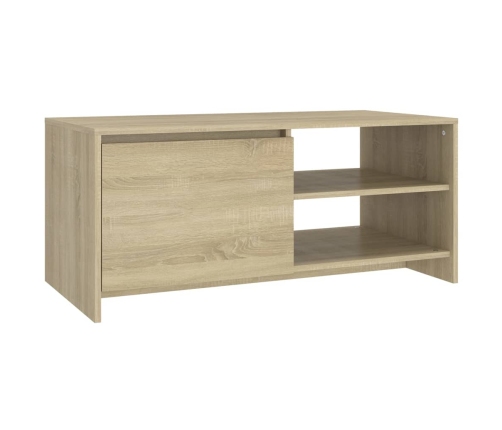 vidaXL Mesa de centro madera de ingeniería roble Sonoma 102x50x45 cm