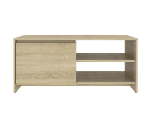 vidaXL Mesa de centro madera de ingeniería roble Sonoma 102x50x45 cm