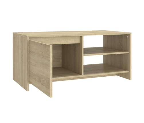 vidaXL Mesa de centro madera de ingeniería roble Sonoma 102x50x45 cm