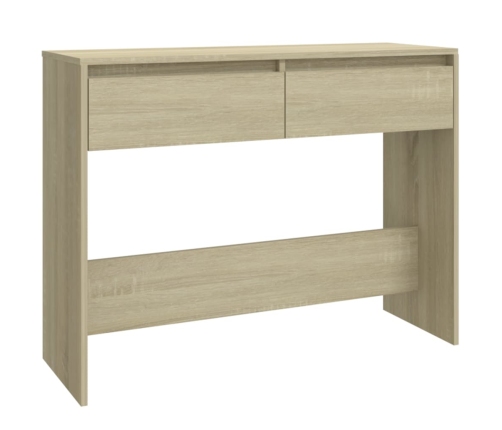 vidaXL Mesa consola madera de ingeniería roble Sonoma 100x35x76,5 cm